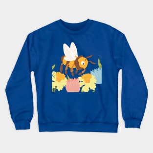 Hand Drawn Bee Cartoon Crewneck Sweatshirt